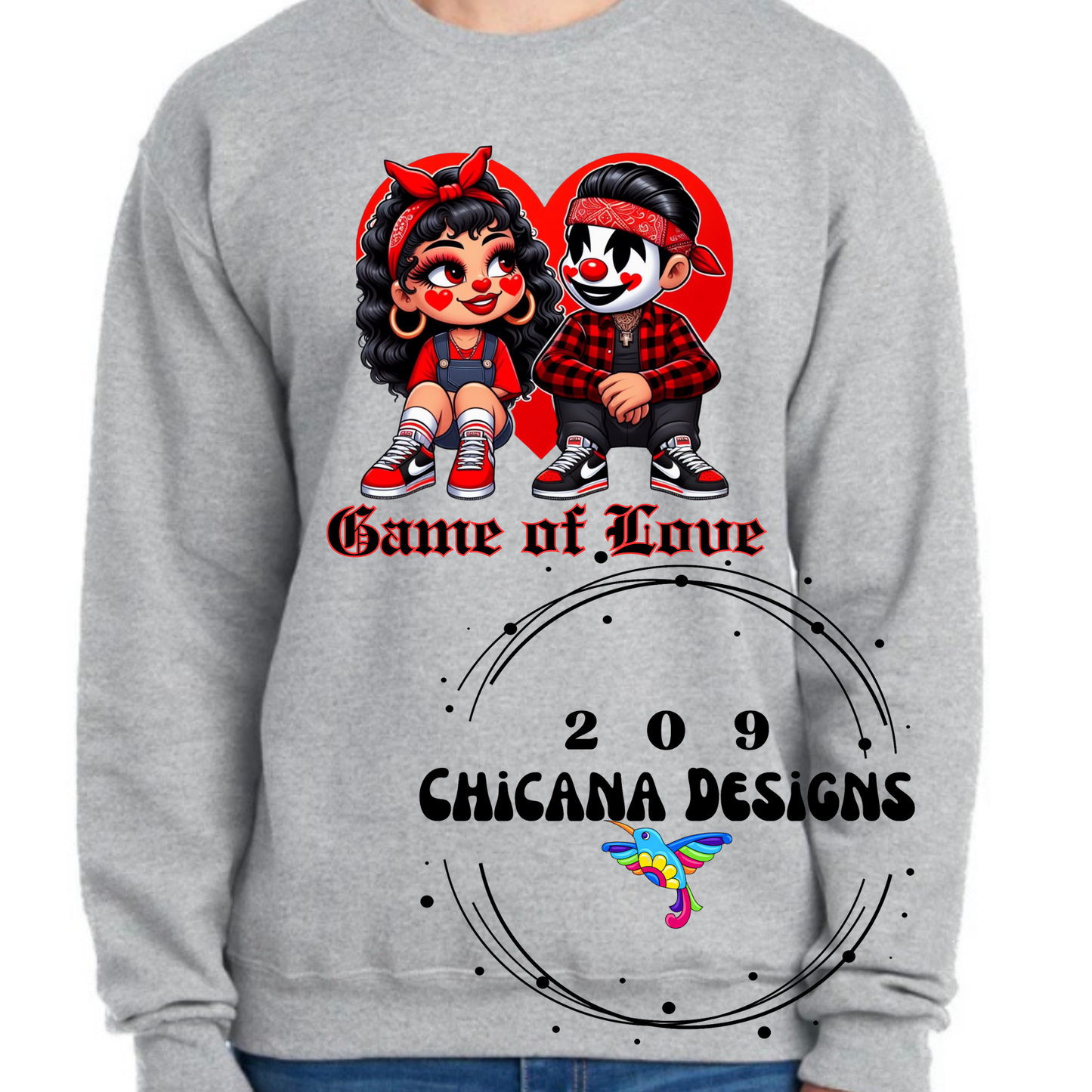 Game of Love oldies Chicano Love crewneck sweater