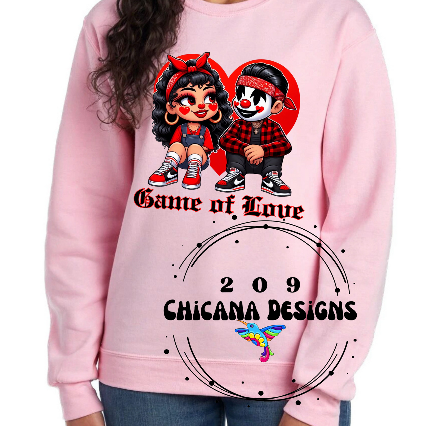 Game of Love oldies Chicano Love crewneck sweater